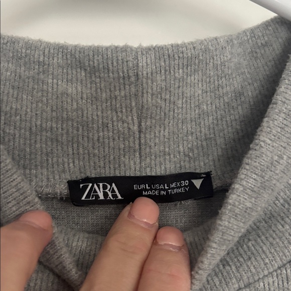 Zara Gray Pleated Short Sleeve Dress - Picture 2 of 4